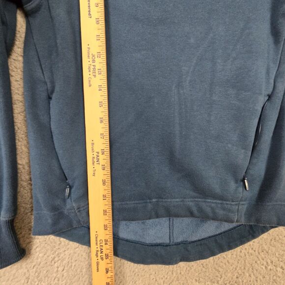 Athleta Cozy Karma II Sweatshirt Soft Twist Funnel Neck Dark Blue Sz XXS - Picture 8 of 9